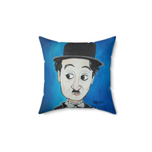 Load image into Gallery viewer, Pillow - &quot;Charlie Chaplin&quot; Art By Mark Redfield Square Pillow
