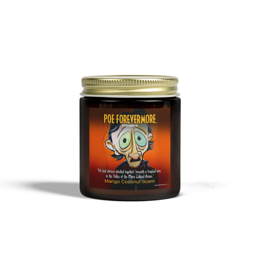 Candle - Poe Forevermore™ Mango Coconut Scented Candle in Amber Jar (4oz, 9oz)