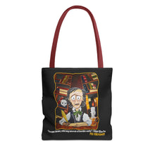 Load image into Gallery viewer, POE FOREVERMORE™ Tote Bag - Edgar Allan Poe With Books &quot;I became insane...&quot; Artwork By Mark Redfield
