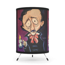 Load image into Gallery viewer, Lamp - &quot;Edgar Allan Poe with Candle&quot; Art By Mark Redfield Tripod Lamp with High-Res Printed Shade
