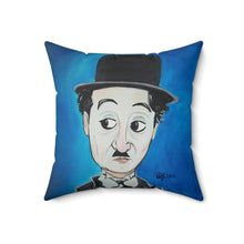 Load image into Gallery viewer, Pillow - &quot;Charlie Chaplin&quot; Art By Mark Redfield Square Pillow
