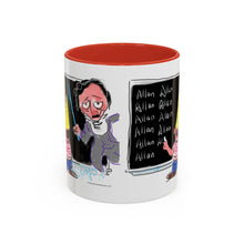 Load image into Gallery viewer, Mug - Edgar Allan Poe &quot;Spelling&quot; Art by Mark Redfield Coffee Mug with Accent Color
