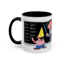 Load image into Gallery viewer, Mug - Edgar Allan Poe &quot;Spelling&quot; Art by Mark Redfield Coffee Mug with Accent Color
