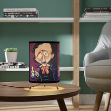 Load image into Gallery viewer, Lamp - &quot;Edgar Allan Poe with Candle&quot; Art By Mark Redfield Tripod Lamp with High-Res Printed Shade
