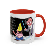 Load image into Gallery viewer, Mug - Edgar Allan Poe &quot;Spelling&quot; Art by Mark Redfield Coffee Mug with Accent Color
