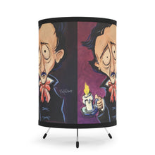 Load image into Gallery viewer, Lamp - &quot;Edgar Allan Poe with Candle&quot; Art By Mark Redfield Tripod Lamp with High-Res Printed Shade
