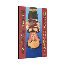 Load image into Gallery viewer, Canvas Print - &quot;Harry Houdini&quot;  24&quot; x 36&quot; Artwork by Mark Redfield - Unique Stretched Wall Artwork for Magic Enthusiasts
