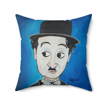 Load image into Gallery viewer, Pillow - &quot;Charlie Chaplin&quot; Art By Mark Redfield Square Pillow
