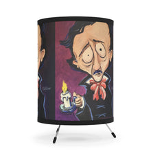 Load image into Gallery viewer, Lamp - &quot;Edgar Allan Poe with Candle&quot; Art By Mark Redfield Tripod Lamp with High-Res Printed Shade
