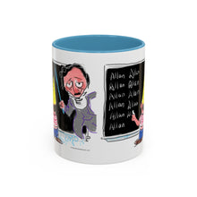 Load image into Gallery viewer, Mug - Edgar Allan Poe &quot;Spelling&quot; Art by Mark Redfield Coffee Mug with Accent Color
